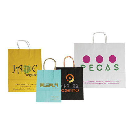 Bolsas Papel Asa Cordón